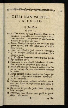 1-60, Libri Manuscripti