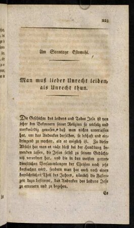 223-236, Am Sonntage Estomihi.