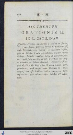 Argumentum Orationis II.