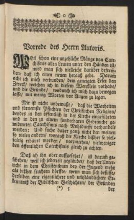Vorrede des Herrn Autoris