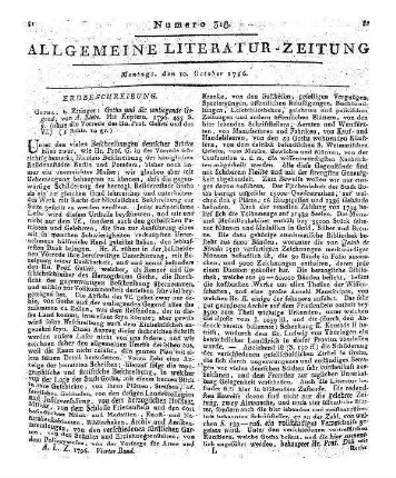 Klebe, F. A.: Gotha und die umliegende Gegend. Gotha: Ettinger 1796