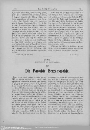 Die Parochie Herzogswalde