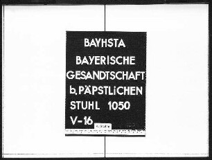 Schriftwechsel mit Heinrich Anton Freiherrn von Beckers-Wetterstetten, kurpfälzischem Staats- und Konferenzminister