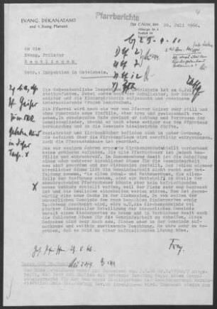 Ostelsheim: Inspektionsbericht 1966