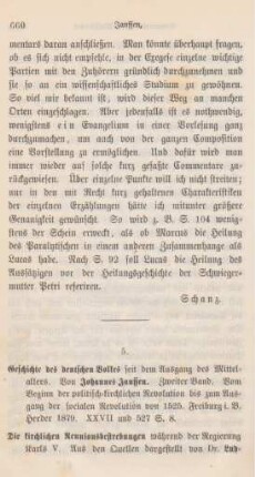 660-681 [Rezension] Janssen, Johannes, Vom Beginn der politisch-kirchlichen Revolution bis zum Ausgang der socialen Geschichte des deutschen Volkes