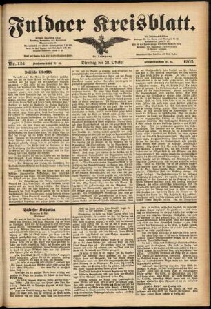 Ausgabe vom Dienstag, den 21. Oktober 1902.