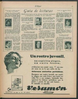 Guía de lecturas : Noticia descriptiva de las últimas ediciones nacionales y extranjeras recibidas en este redacción