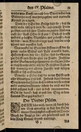 21-29, Der IV. - VI. Psalm