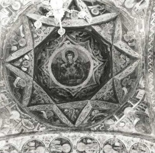 Moldovita, Rumänien. Kloster (1531). Klosterkirche. Kuppel mit Fresko von 1537
