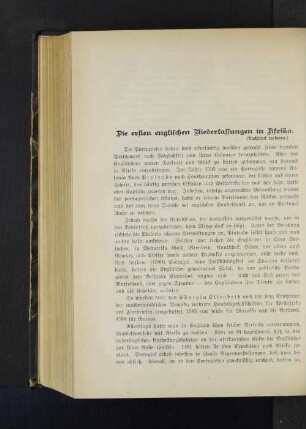 Die ersten englischen Niederlassungen in Afrika.