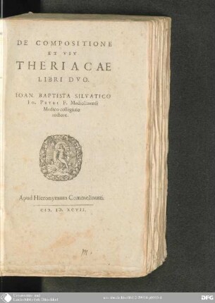 De compositione et usu theriacae libri duo