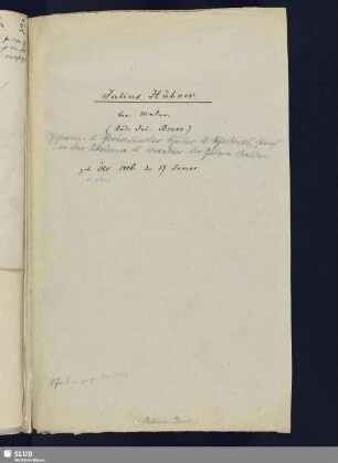 Nr. 122-131. Hübner, Julius