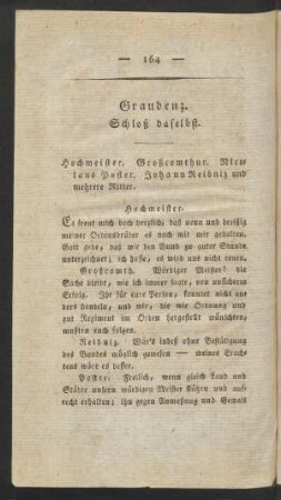 Graudenz. Schloß daselbst
