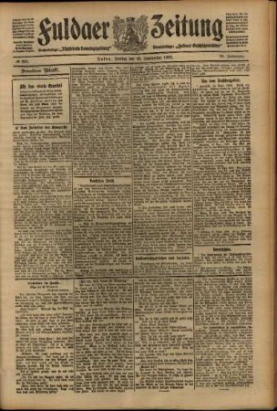 Zweite Ausgabe vom Freitag, den 25. September 1908.