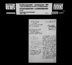 Vergütungsanerkenntnisse für Kriegsleistungen des Oberamts Öhringen