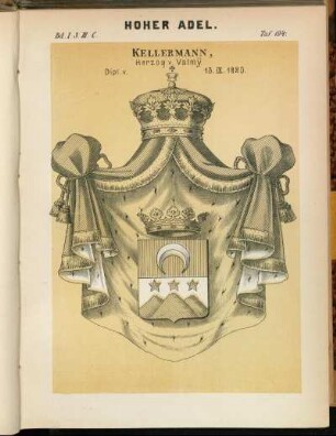 Taf. 194. Kellermann, Herzog v. Valmÿ Dipl. v. 13. IX. 1820.
