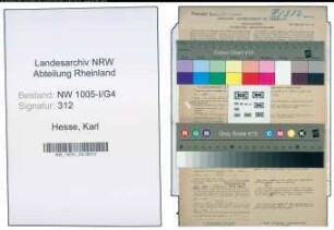 Entnazifizierung Karl Hesse , geb. 18.04.1885 (Postwart)