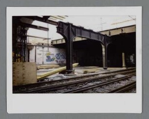 Abriss einer Eisenbahnbrücke, Leipzig