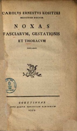 Noxas fasciarum, gestationis et thoracum declarat
