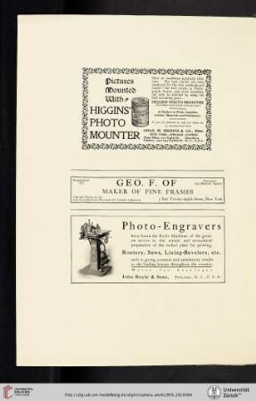 Chas. [Charles] M. [Michael] Higgins & Co. [Higgins’ Photo Mounter]