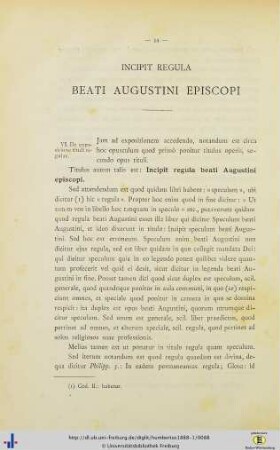 Incipit Regula Beati Augustini Episcopi.