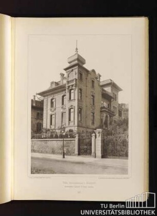 50. Villa, Hohenzollernstrasse 6, Stuttgart. Architekten: Lambert & Stahl, daselbst.
