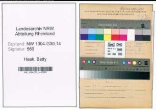 Entnazifizierung Betty Haak , geb. 15.11.1921 ()