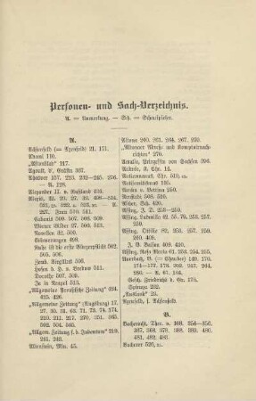 Personen- und Sach-Verzeichnis