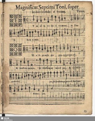 Magnificat Septimi Toni, super In convertendo