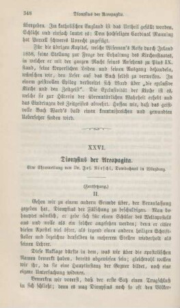 348-365 Dionysius der Areopagita : II.