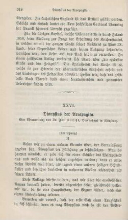 348-365 Dionysius der Areopagita : II.