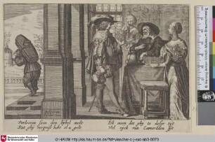 [Der verlorene Sohn verlässt sein Vaterhaus; The prodigal son leaving his father's house]
