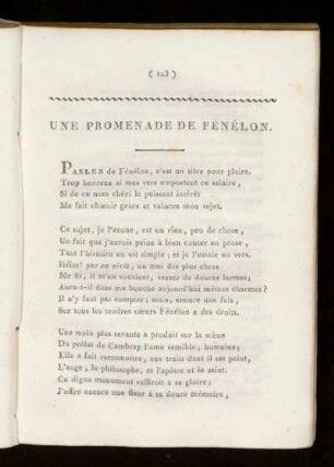 Une promenade de fénélon.