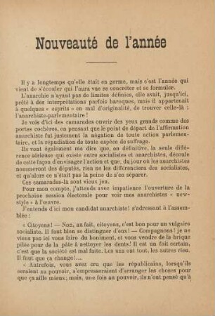 Nouveauté de l'année