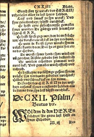 De CXII. Psalm / Beatus vir.