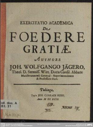 Exercitatio academica de foedere gratiae