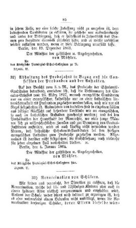 Revaccination von Schülern : [II. Gymnasien und Realschulen]