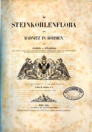 Die Steinkohlenflora von Radnitz in Böhmen : Mit 29 lithogr. Taf.