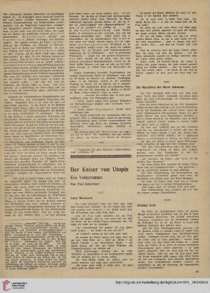 Der Kaiser von Utopia, [4] : ein Volksroman
