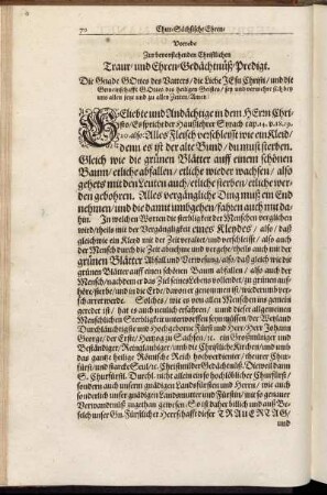 Traur- und Ehren-Gedächtnüß-Predigt.