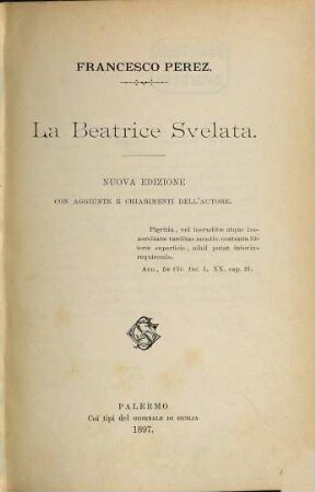 Scritti : Pubblicati a cura della Città di Palermo, 2