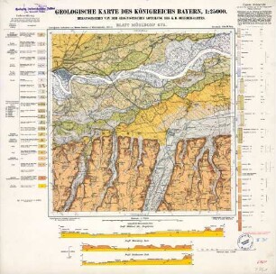 676 [7741] Mühldorf, Geologische Karte des Königreichs Bayern, 1:25000