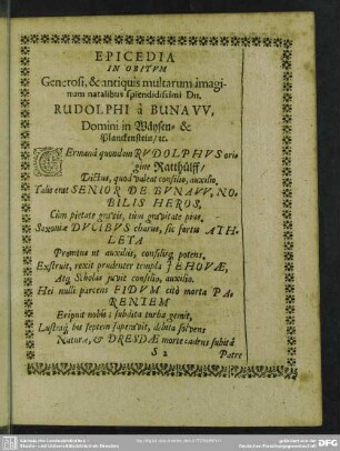 Epicedia In Obitum