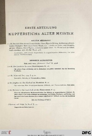 Kupferstiche Alter Meister (Nr. 1-1407)