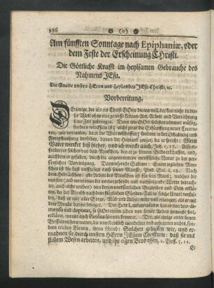Am fünfften Sonntage nach Epiphaniae, oder dem Feste der Erscheinung Christi