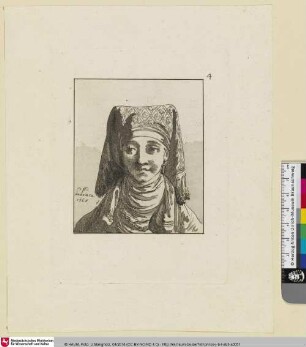 [Tête de Femme vue de face; Kopf einer Frau von vorn gesehen]