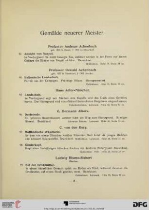Gemälde neuerer Meister (Nr. 93-149)