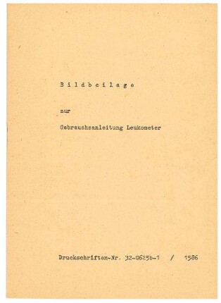 Gebrauchsanleitung Leukometer