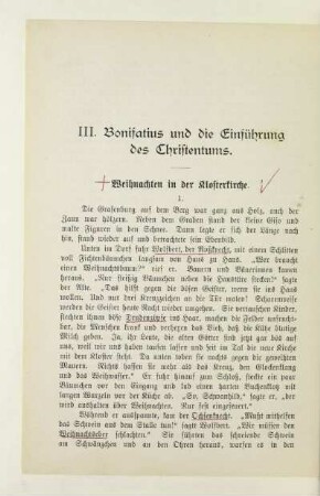 III. Bonifatius und die Einführung des Christentums
