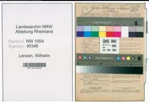 Entnazifizierung Wilhelm Lenzen , geb. 03.12.1902 (Buchhaendler)